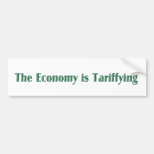 De economie wordt getariffeerd bumpersticker (Voorkant)
