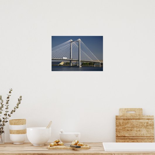 De Ed Hendler Bridge overspant de Columbia Poster (Keuken)