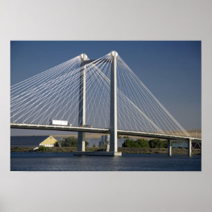De Ed Hendler-brug overspant de Columbia-rivier Poster
