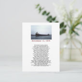 De Edmund Fitzgerald met de Crew Names Gift Box Briefkaart (Staand voorkant)