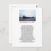 De Edmund Fitzgerald met de Crew Names Gift Box Briefkaart (Voorkant / Achterkant)
