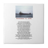 De Edmund Fitzgerald met de Crew Names Gift Box Tegeltje (Voorkant)