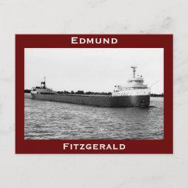 De Edmund Fitzgerald op de St. Clair (B&W) Briefkaart