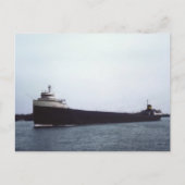 De Edmund Fitzgerald op de St. Clair Briefkaart (Voorkant)