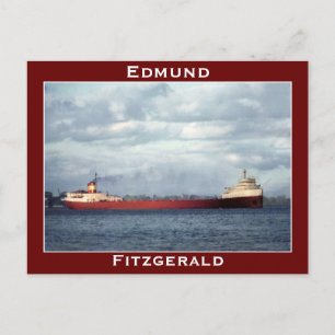 De Edmund Fitzgerald op de St. Clair Briefkaart