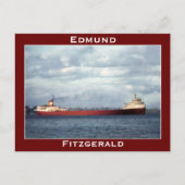 De Edmund Fitzgerald op de St. Clair Briefkaart (Voorkant)