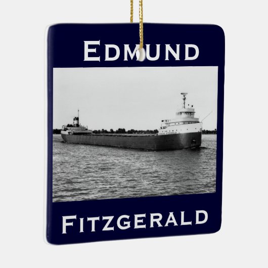 De Edmund Fitzgerald op de St. Clair Keramisch Ornament (Rechts)
