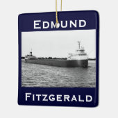 De Edmund Fitzgerald op de St. Clair Keramisch Ornament (Links)