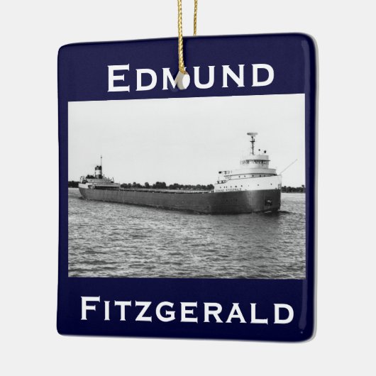 De Edmund Fitzgerald op de St. Clair Keramisch Ornament (Links)