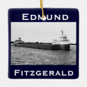 De Edmund Fitzgerald op de St. Clair Keramisch Ornament (Voorkant)