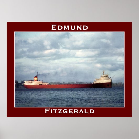 De Edmund Fitzgerald op de St. Clair Poster (Voorkant)
