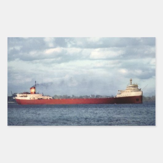 De Edmund Fitzgerald op de St. Clair Rechthoekige Sticker (Voorkant)