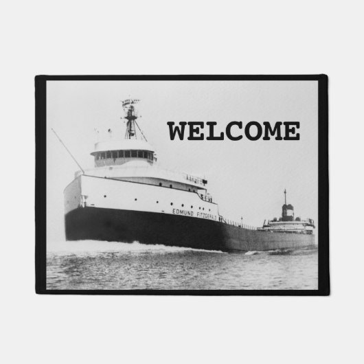 De Edmund Fitzgerald op de St. Clair rivier Deurmat (Voorkant)
