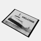 De Edmund Fitzgerald op de St. Clair rivier Deurmat (Schuin)