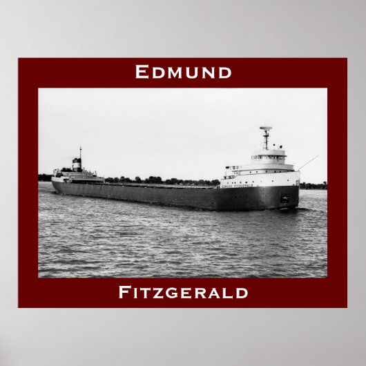 De Edmund Fitzgerald op de St. Clair-rivier Poster (Voorkant)