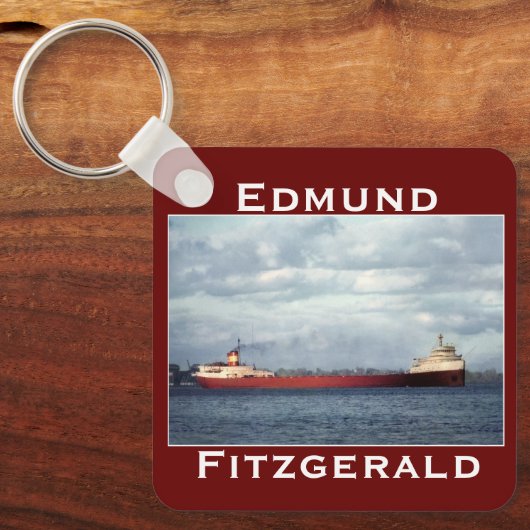De Edmund Fitzgerald op de St. Clair Sleutelhanger (Voorkant)