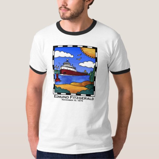 De Edmund Fitzgerald op de St. Clair T-shirt (Voorkant)
