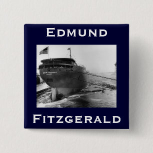 De Edmund Fitzgerald Vierkante Button 5,1 Cm