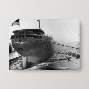 De Edmund Fitzgerald Vintage Great Lakes-schip Button