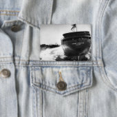 De Edmund Fitzgerald Vintage Great Lakes-schip Button (Insitu)