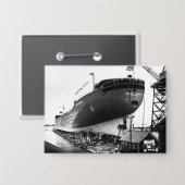 De Edmund Fitzgerald Vintage Great Lakes-schip Button (Voorkant / Achterkant)