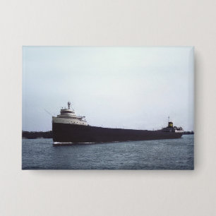 De Edmund Fitzgerald Vintage Grote Meren Schip Button