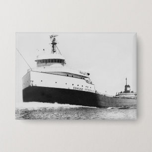 De Edmund Fitzgerald Vintage Grote Meren Schip Button