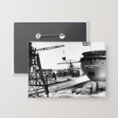 De Edmund Fitzgerald Vintage Grote Meren Schip Button (Voorkant / Achterkant)