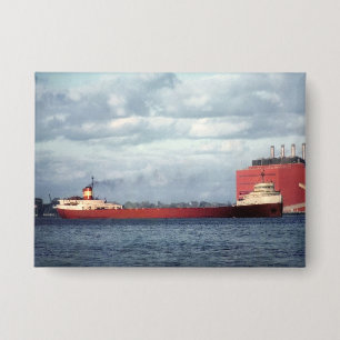 De Edmund Fitzgerald Vintage Grote Meren Schip Button