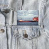 De Edmund Fitzgerald Vintage Grote Meren Schip Button (Insitu)