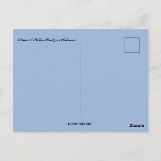 De Edmund Pettus Bridge in Alabama Briefkaart (Achterkant)