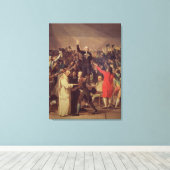 De eed van de rechtbank van Tennis Canvas Afdruk (Insitu (Houten vloer))