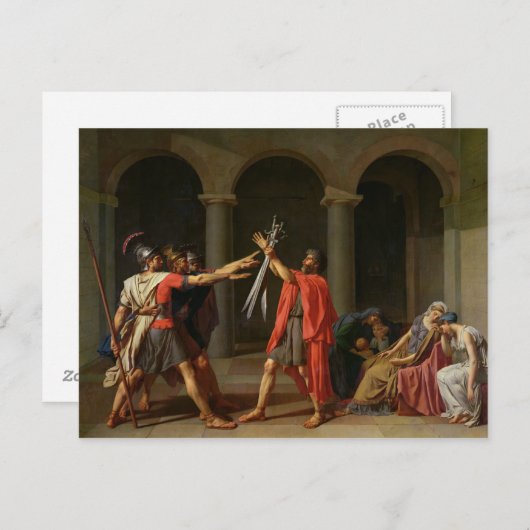 De eed van Horatii, 1784 Briefkaart (Voorkant / Achterkant)