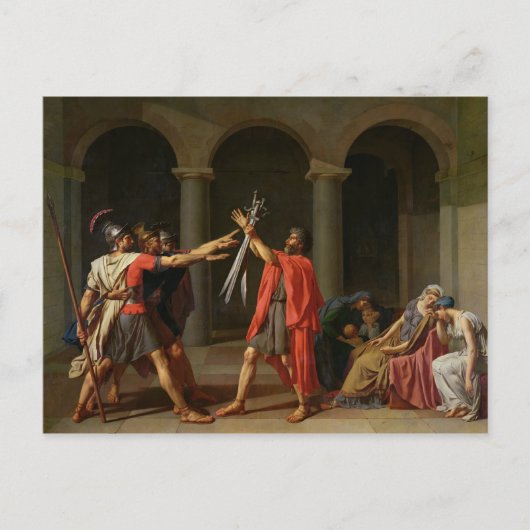 De eed van Horatii, 1784 Briefkaart (Voorkant)