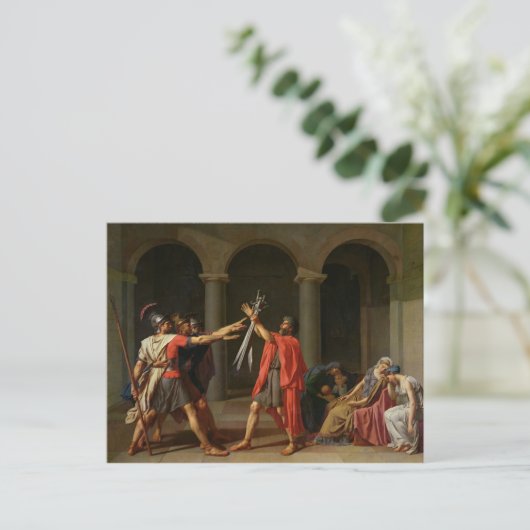 De eed van Horatii, 1784 Briefkaart (Staand voorkant)
