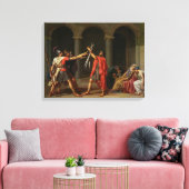 De eed van Horatii, 1784 Canvas Afdruk (Insitu (Woonkamer))