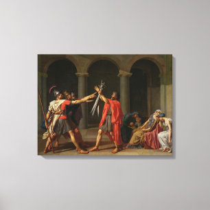 De eed van Horatii, 1784 Canvas Afdruk