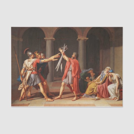 De eed van Jacques-Louis David over de Hoornzee Tissuepapier (Voorkant)
