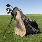 De eekhoorn eet een moerfoto golfhanddoek (Groen)