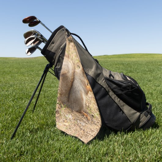 De eekhoorn eet een moerfoto golfhanddoek (Groen)