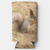 De eekhoorn eet een moerfoto seltzer blikjeskoeler (Voorkant)