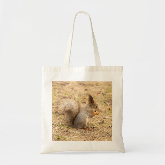 De eekhoorn eet een moerfoto tote bag (Voorkant)