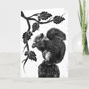 De eekhoorn en de eikel feestdagen kaart