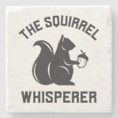 De eekhoorn fluistert | eekhoornliefhebber stenen onderzetter (Voorkant)