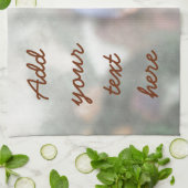 De eekhoorn kijkt naar je vanaf de bodem theedoek (Gevouwen)