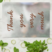 De eekhoorn kijkt naar je vanaf de bodem theedoek (Gevouwen)