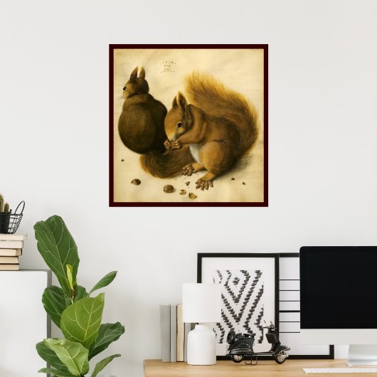 DE Eekhoorn MET NOTEN Poster (Thuiskantoor)