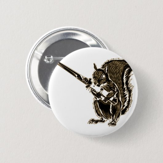 De eekhoorn omwisselen ronde button 5,7 cm (Voorkant /achterkant)