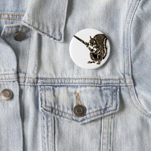 De eekhoorn omwisselen ronde button 5,7 cm (In situ)