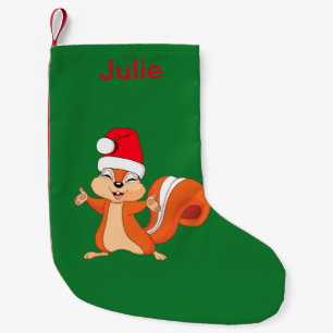 De eekhoorn personaliseren kleine kerstsok